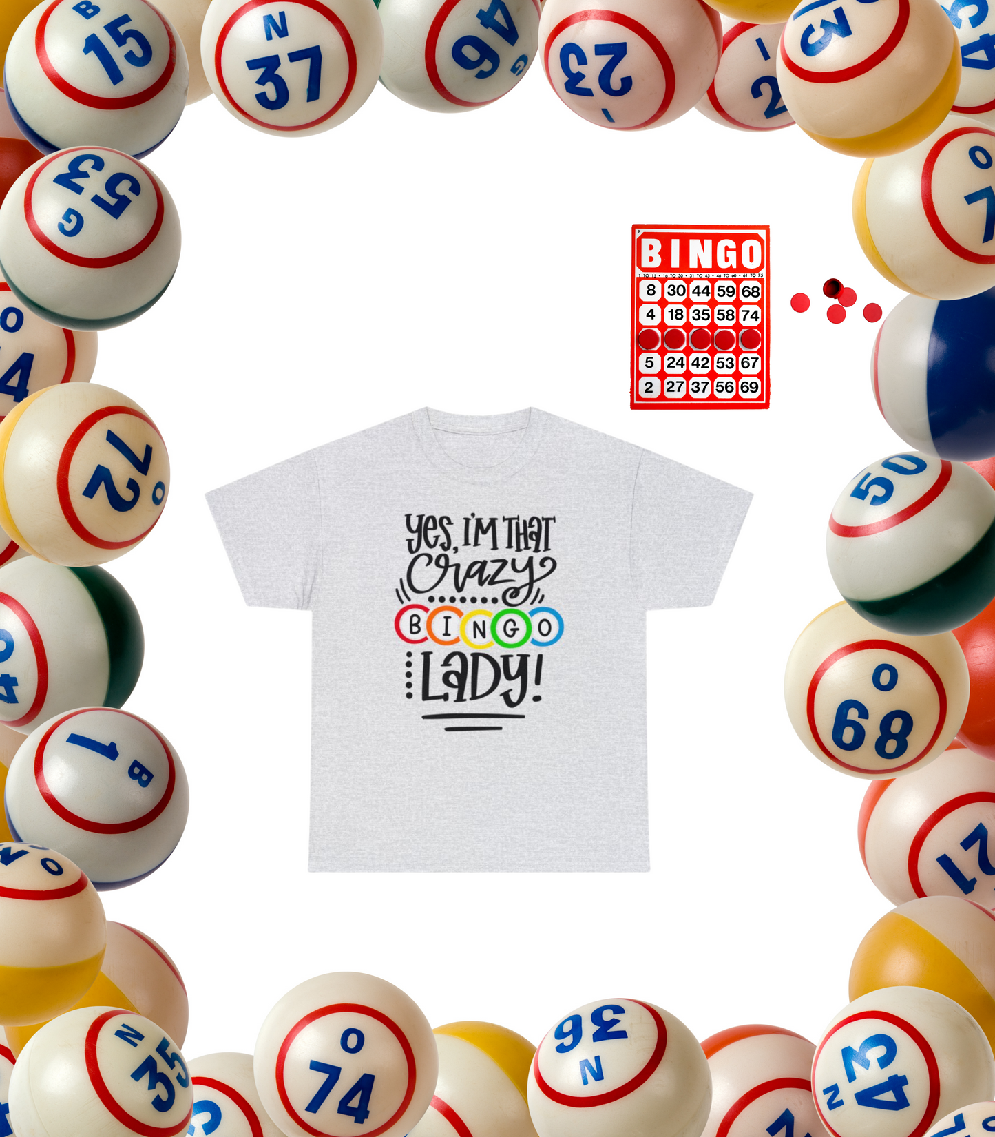 CRAZY Bingo Lady Tshirt