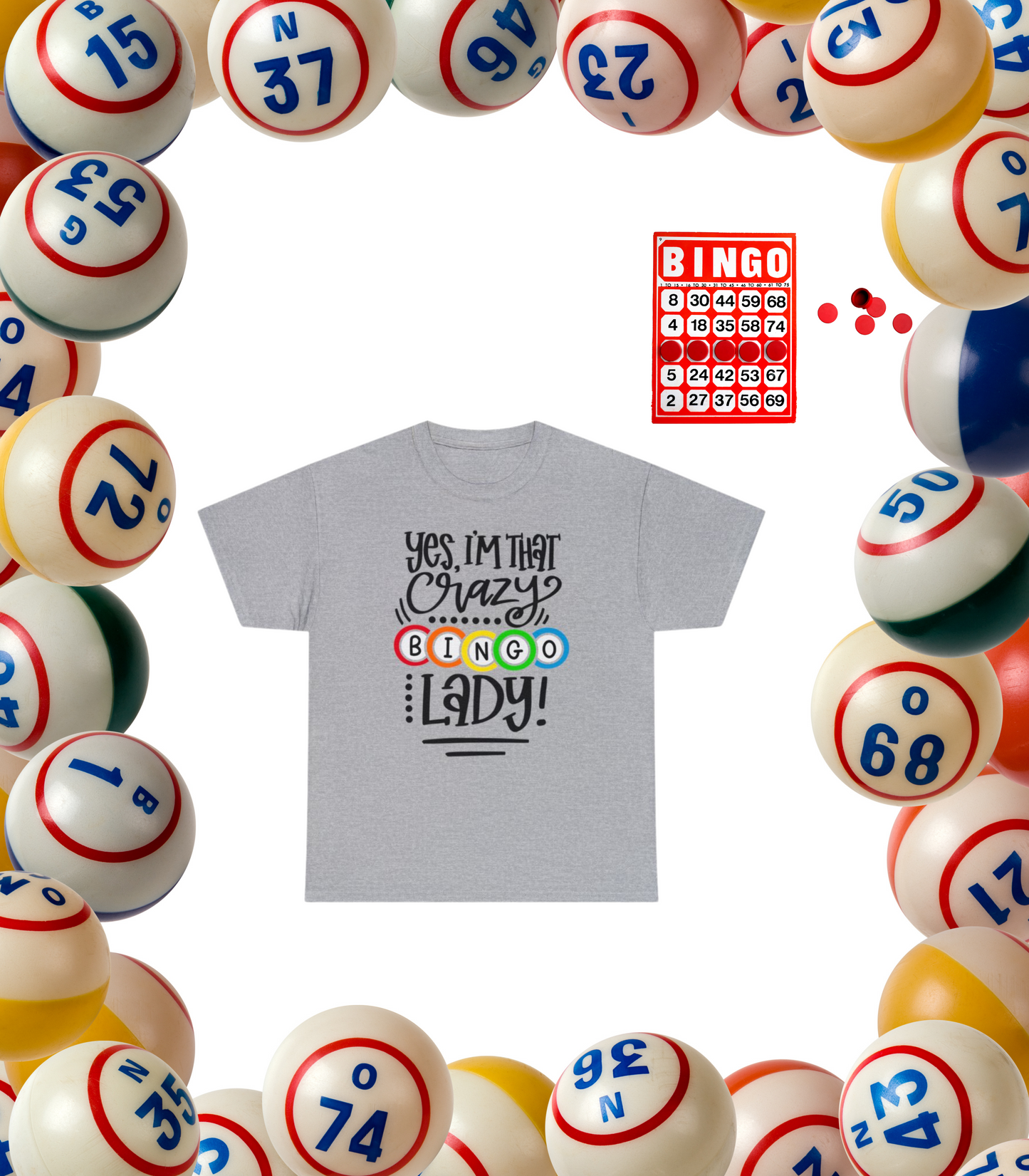 CRAZY Bingo Lady Tshirt